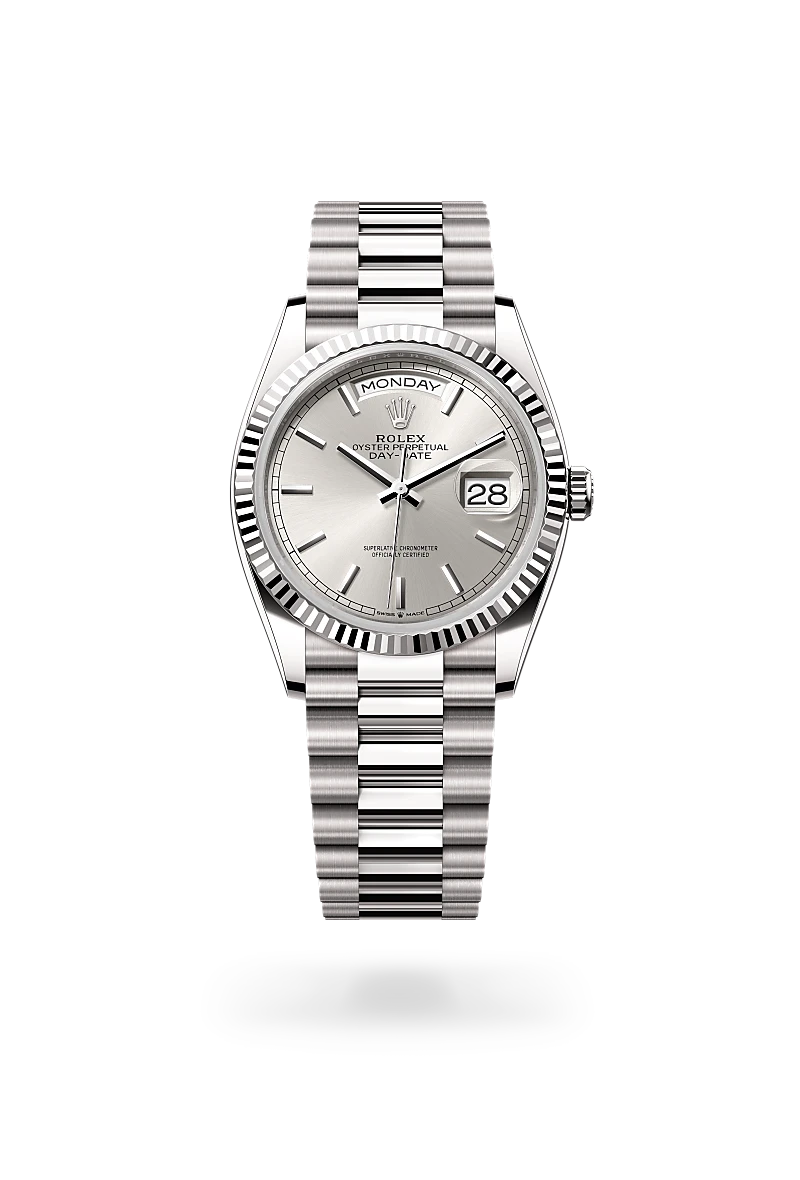 Rolex Day-Date 36 18 kt white gold, M128239-0005